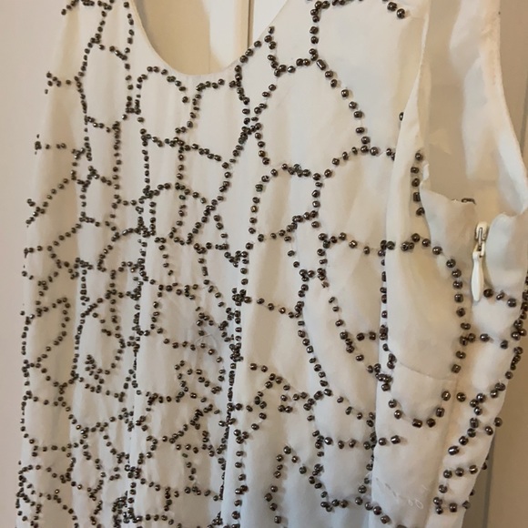 A|X Armani Exchange Beaded Shift White Dress - US 2 - Picture 3 of 7